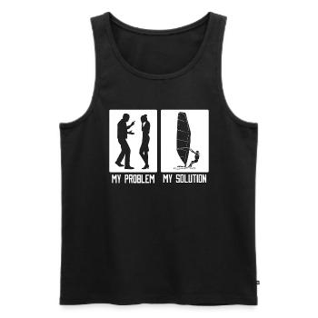 Windsurfer My Problem My Pictogram Mom Wakeboard - Männer Premium Bio Tank Top - Schwarz - Vorne - AI Model Male 178 light (178cm)