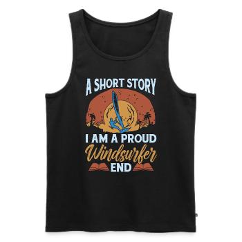 Windsurfer A Short Story I Am A Windsurfing Lover - Men's Premium Organic Tank Top - black - Front - AI Model Male 178 light (178cm)