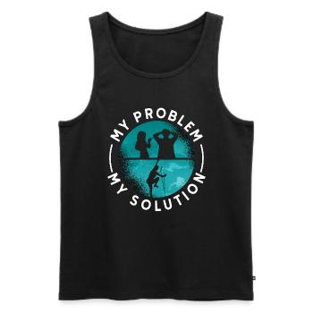 Indoor Climbing My Problem My Pictogram Dad Mom - Männer Premium Bio Tank Top - Schwarz - Vorne - Michal (187cm)