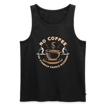 StandUp Paddle Boarder No Coffee No Paddler Coffee - Männer Premium Bio Tank Top - Schwarz - Vorne - Michal (187cm)