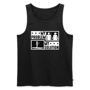 StandUp Paddle Boarder My Problem My Pictogram Mom - Männer Premium Bio Tank Top - Schwarz - Vorne - Michal (187cm)