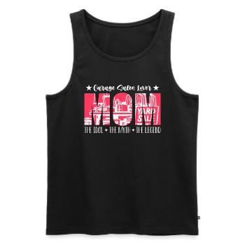 Garage Sales Lover Mom The Idol Loves Yard Sale - Men's Premium Organic Tank Top - black - Front - AI Model Male 178 light (178cm)