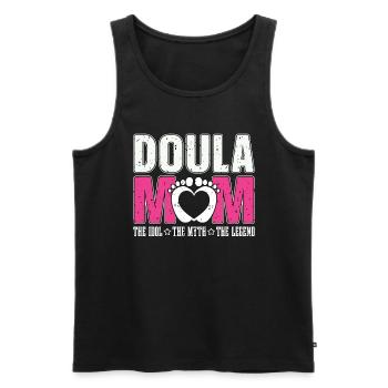 Doula Mom The Idol The Myth The Legend Midwifery - Männer Premium Bio Tank Top - Schwarz - Vorne - Michal (187cm)