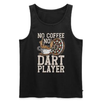 Dart Player No Coffee No Dart Playing Coffee Lover - Männer Premium Bio Tank Top - Schwarz - Vorne - Michal (187cm)