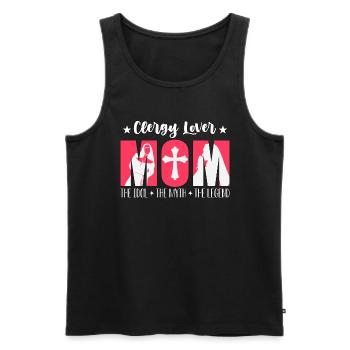 Clergé amant maman l’idole le mythe aime la dévotion - Débardeur bio Premium Homme - noir - Devant - AI Model Male 178 light (178cm)