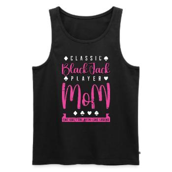 Joueur de Blackjack Classique Maman L’Amateur De Jeu De Cartes - Débardeur bio Premium Homme - noir - Devant - Michal (187cm)