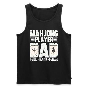 Mahjong Player Dad The Idol The Mahjong Lover - Männer Premium Bio Tank Top - Schwarz - Vorne - AI Model Male 178 light (178cm)