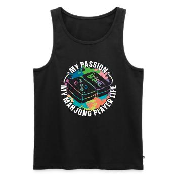 Mahjong Player My Passion My Mahjong Board Game - Männer Premium Bio Tank Top - Schwarz - Vorne - AI Model Male 178 light (178cm)