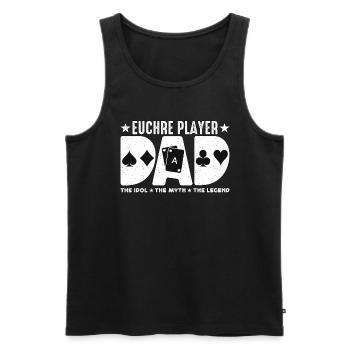 Euchre Player Dad The Idol The Myth Euchre Game - Men's Premium Organic Tank Top - black - Front - Michal (187cm)
