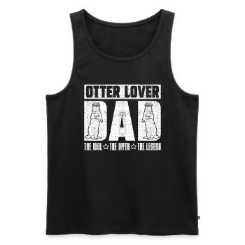 Otter Lover Dad The Idol The Myth The Animal Lover - Men's Premium Organic Tank Top - black - Front - AI Model Male 178 light (178cm)