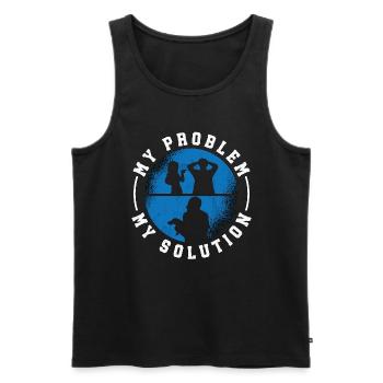 Platypus Lover My Problem My Pictogram Dad Mom - Men's Premium Organic Tank Top - black - Front - Michal (187cm)