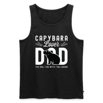 Capybara Lover Dad The Idol The Myth The Pet Owner - Männer Premium Bio Tank Top - Schwarz - Vorne - AI Model Male 178 light (178cm)