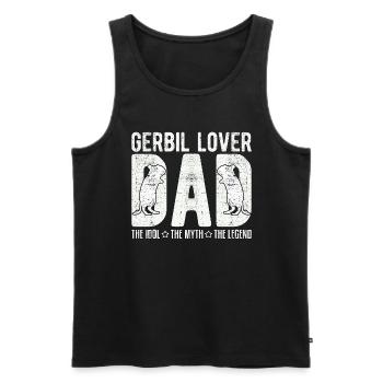 Gerbil Lover Dad The Idol The Myth The Racing Rat - Men's Premium Organic Tank Top - black - Front - Michal (187cm)