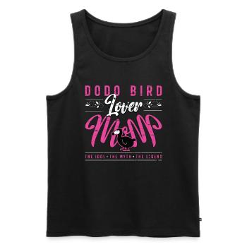 Dodo oiseau amant maman l’idole le mythe ornithologie - Débardeur bio Premium Homme - noir - Devant - Michal (187cm)