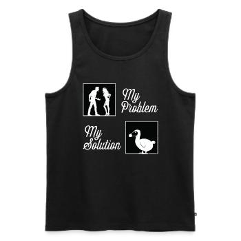 Dodo Bird Lover Mon problème Mon Pictogramme Maman Papa - Débardeur bio Premium Homme - noir - Devant - Michal (187cm)