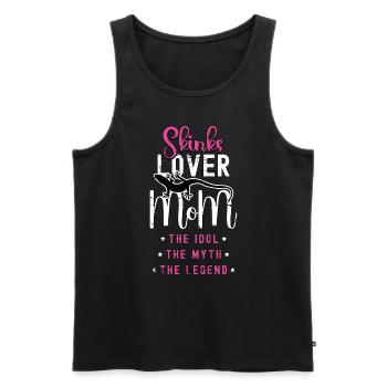 Amoureux des scinques Maman L’idole Le mythe Amoureux des reptiles - Débardeur bio Premium Homme - noir - Devant - Michal (187cm)