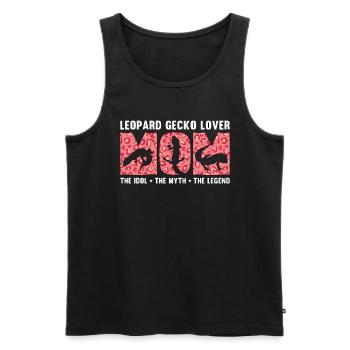 Léopard Gecko Amant Maman L’Idole L’Amant Gecko - Débardeur bio Premium Homme - noir - Devant - AI Model Male 178 light (178cm)