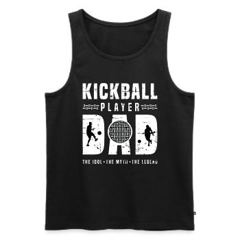 Joueur de kickball Papa L’idole L’entraîneur de kickball - Débardeur bio Premium Homme - noir - Devant - Michal (187cm)
