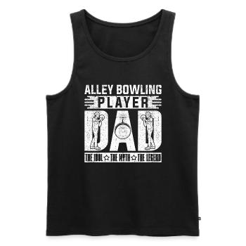 Joueur de bowling de ruelle papa le joueur de bowling Idol - Débardeur bio Premium Homme - noir - Devant - AI Model Male 178 light (178cm)