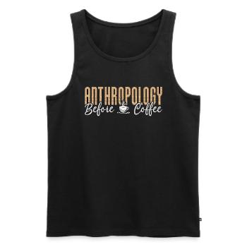 Anthropology Before Coffee Forensic Coffee Lover - Men's Premium Organic Tank Top - black - Front - Michal (187cm)