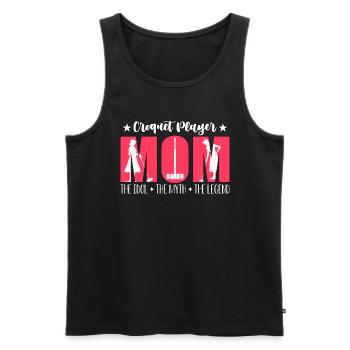 Joueur de croquet maman l’idole l’amateur de jeu de croquet - Débardeur bio Premium Homme - noir - Devant - Michal (187cm)