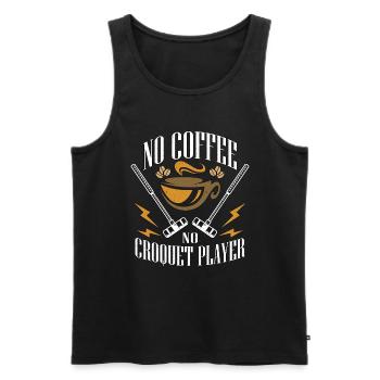 Croquet Player No Coffee Croquet Game Coffee Lover - Männer Premium Bio Tank Top - Schwarz - Vorne - Michal (187cm)