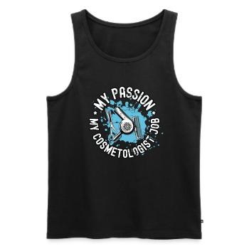 Cosmetologist My Passion My Cosmetics Beautician - Men's Premium Organic Tank Top - black - Front - AI Model Male 178 light (178cm)