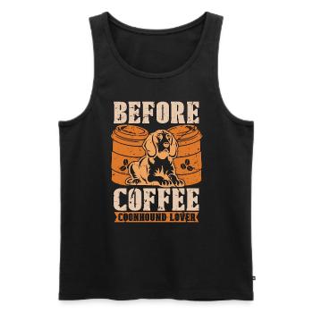 Coonhound Lover Coffee Hound Dog Coffee Lover - Männer Premium Bio Tank Top - Schwarz - Vorne - AI Model Male 178 light (178cm)