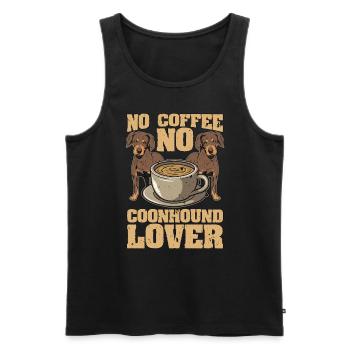 Coonhound Lover No Coffee Hound Dog Coffee Lover - Débardeur bio Premium Homme - noir - Devant - Michal (187cm)
