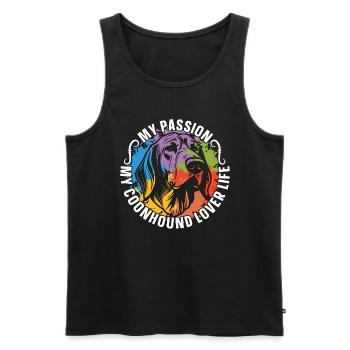 Coonhound Lover My Passion My Coonhound Dog Lover - Männer Premium Bio Tank Top - Schwarz - Vorne - Michal (187cm)