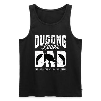 Amoureux du dugong Papa L’idole Le mythe Amoureux des animaux - Débardeur bio Premium Homme - noir - Devant - Michal (187cm)