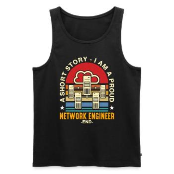 Network Engineer A Short Story I Am Programmer - Männer Premium Bio Tank Top - Schwarz - Vorne - AI Model Male 178 light (178cm)