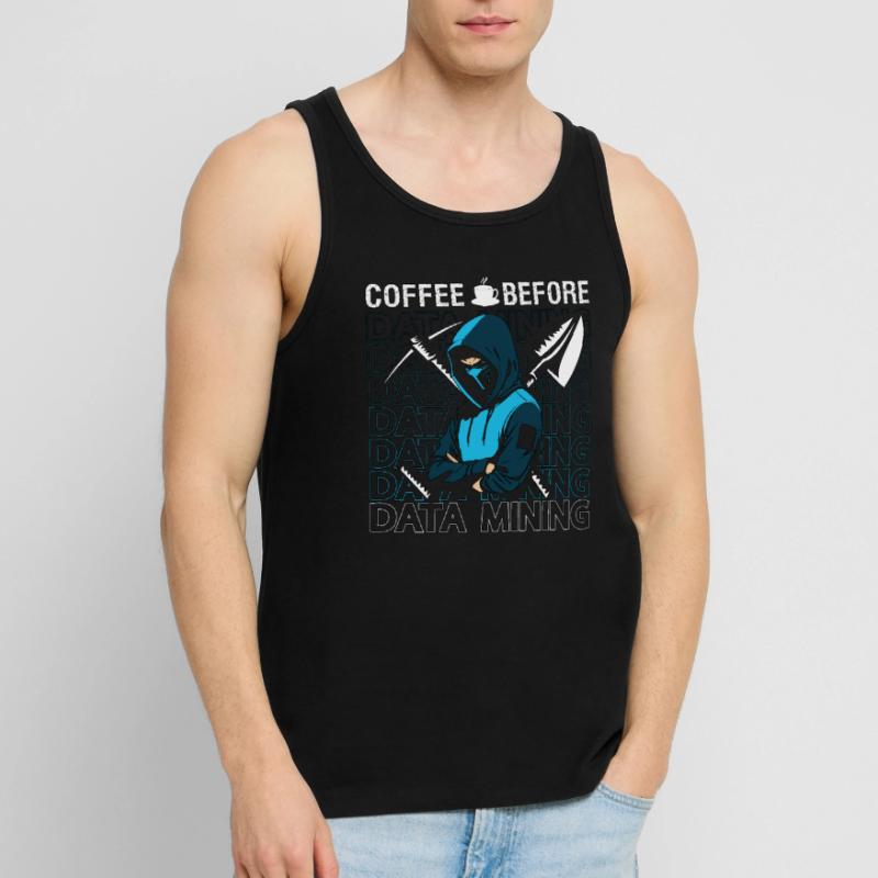 Data Miner Coffee Before Data Science Coffee Lover Männer Premium Bio Tank Top