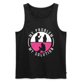 Data Miner My Problem My Pictogram Mom Programming - Men's Premium Organic Tank Top - black - Front - Michal (187cm)