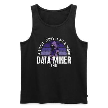 Data Miner A Short Story I Am A Proud Programmer - Männer Premium Bio Tank Top - Schwarz - Vorne - Michal (187cm)
