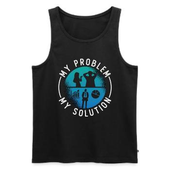 Data Analyst My Problem My Solution Pictogram Dad - Männer Premium Bio Tank Top - Schwarz - Vorne - AI Model Male 178 light (178cm)