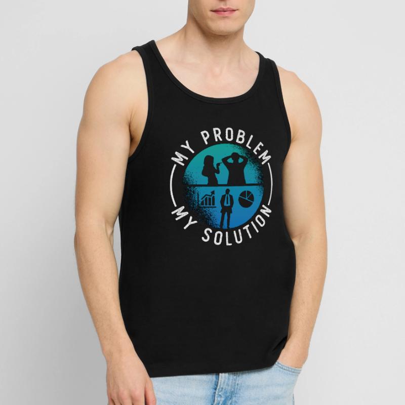 Data Analyst My Problem My Solution Pictogram Dad Männer Premium Bio Tank Top