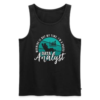 Data Analyst Morning Is Not My Time I'm A Coder - Men's Premium Organic Tank Top - black - Front - Michal (187cm)