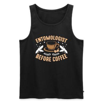 Entomologist Before Coffee Entomology Coffee Lover - Männer Premium Bio Tank Top - Schwarz - Vorne - Michal (187cm)