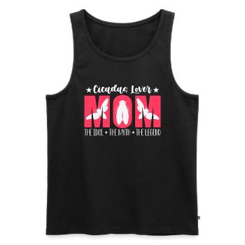 L’amante de la cigale Maman L’idole L’insecte homoptère - Débardeur bio Premium Homme - noir - Devant - Michal (187cm)