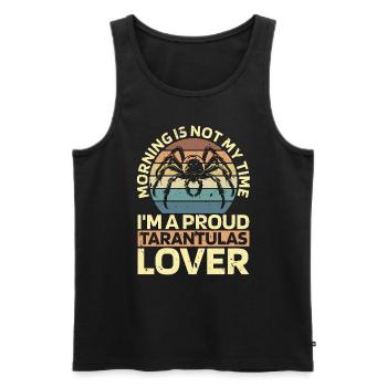 Tarantula's Lover Morning Is Not My Time Arachnid - Men's Premium Organic Tank Top - black - Front - Michal (187cm)