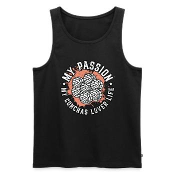 Conchas Lover Ma Passion Mes Conchas Mexicain Sucré - Débardeur bio Premium Homme - noir - Devant - AI Model Male 178 light (178cm)