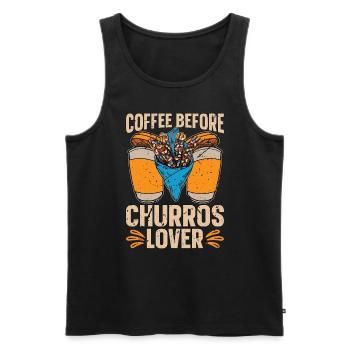 Churros Lover Coffee Churros Maker Coffee Lover - Männer Premium Bio Tank Top - Schwarz - Vorne - AI Model Male 178 light (178cm)