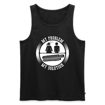 Churros Lover My Problem My Pictogram Dad Mom - Men's Premium Organic Tank Top - black - Front - AI Model Male 178 light (178cm)