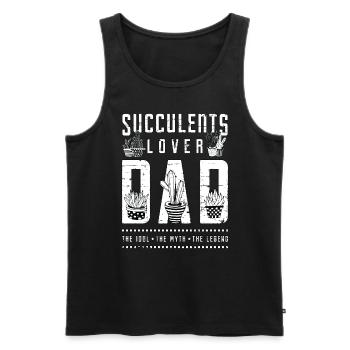 Succulents Lover Dad The Idol The Myth Gardener - Männer Premium Bio Tank Top - Schwarz - Vorne - Michal (187cm)