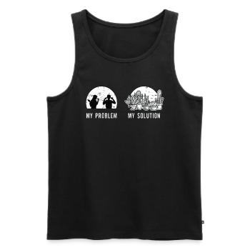 Succulents Lover My Problem My Pictogram Dad Mom - Männer Premium Bio Tank Top - Schwarz - Vorne - Michal (187cm)