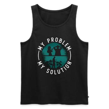 Monster Lover My Problem My Pictogram Dad Mom - Männer Premium Bio Tank Top - Schwarz - Vorne - Michal (187cm)