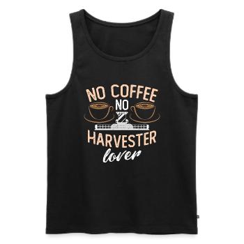Harvester Lover No Coffee No Farmer Coffee Lover - Men's Premium Organic Tank Top - black - Front - AI Model Male 178 light (178cm)