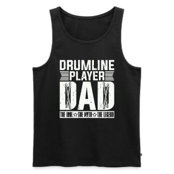 Drumline Player Dad The Idol The Myth The Drummer - Men's Premium Organic Tank Top - black - Front - AI Model Male 178 light (178cm)