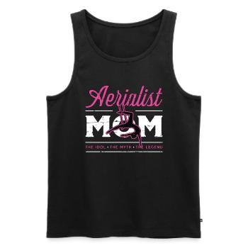 Aerialist Mom The Idol The Myth Loves Air Yoga - Men's Premium Organic Tank Top - black - Front - Michal (187cm)